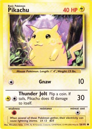 Pikachu (58/102) (Jumbo Card) [Base Set Unlimited] - Just $11! Shop now at Retro Gaming of Denver