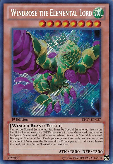 Windrose the Elemental Lord [LTGY-EN037] Secret Rare - for just $0.15! 