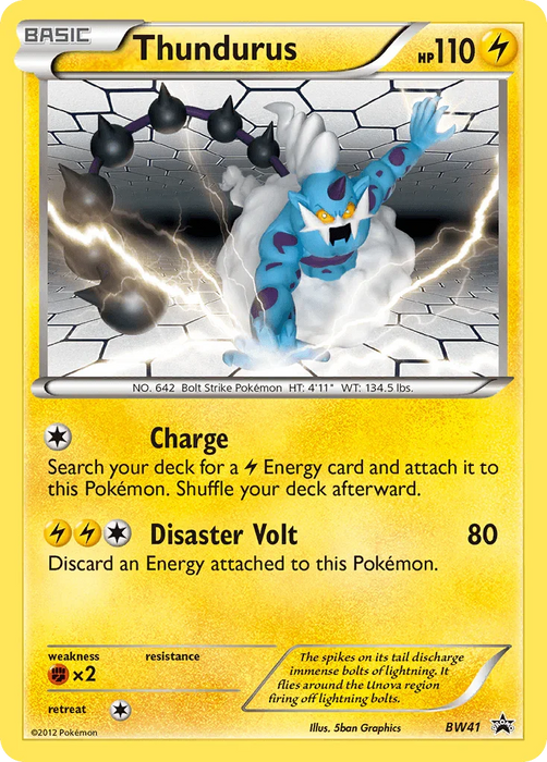Thundurus (BW41) [Black & White: Black Star Promos] - for just $0.35! 