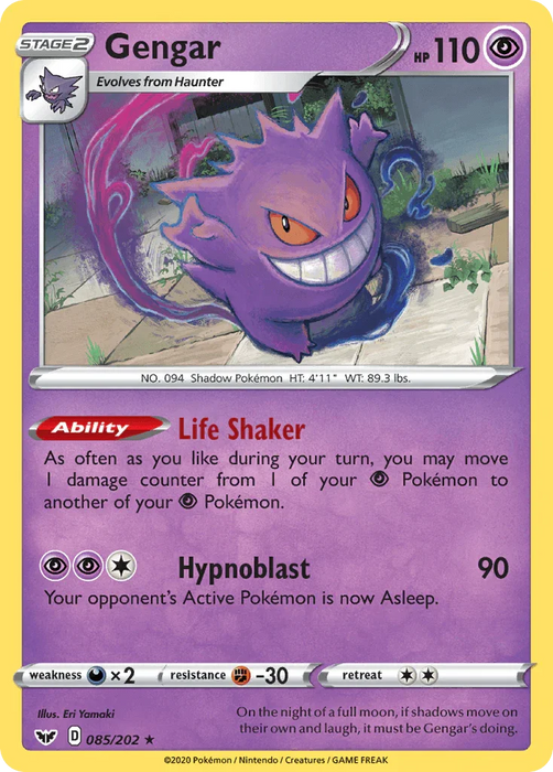 Gengar (085/202) [Sword & Shield: Base Set] - for just $3.40! 