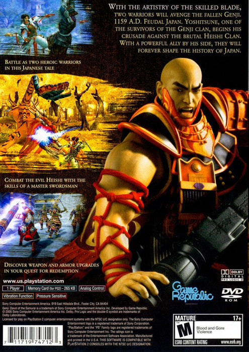 Genji: Dawn of the Samurai – PlayStation 2 (PS2) - for just $0! 