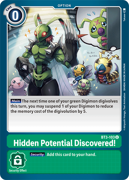 Hidden Potential Discovered! [BT3-103] [Release Special Booster Ver.1.5] - Just $0.09! Shop now at Retro Gaming of Denver