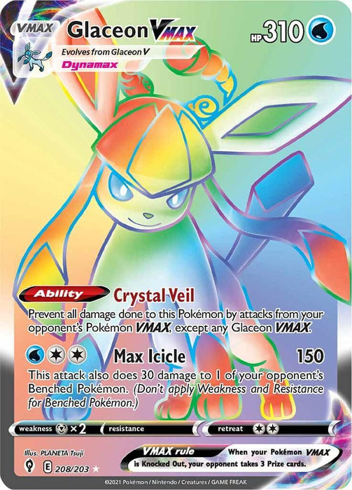 Glaceon VMAX (208/203) [Sword & Shield: Evolving Skies] - for just $14.90! 
