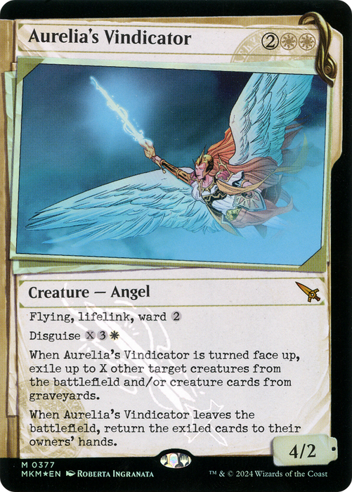 Aurelia's Vindicator (MKM-377) - Murders at Karlov Manor: (Showcase) Foil - for just $0.44! 