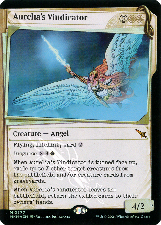 Aurelia's Vindicator (MKM-377) - Murders at Karlov Manor: (Showcase) Foil - for just $0.44! 