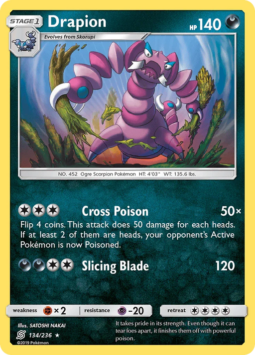 Drapion (134/236) [Sun & Moon: Unified Minds] - for just $0.15! 