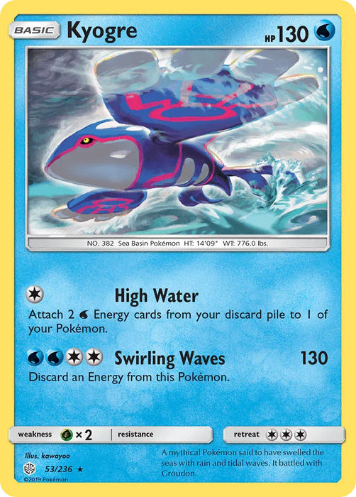 Kyogre (53/236) [Sun & Moon: Cosmic Eclipse] - for just $0.25! 