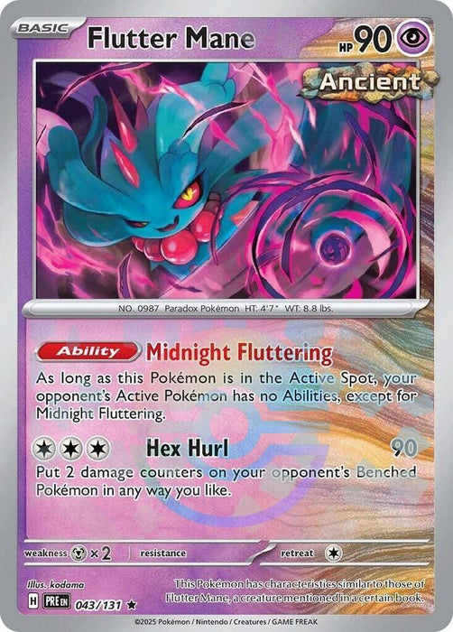 Flutter Mane (043/131) (Poke Ball Pattern) [Scarlet & Violet: Prismatic Evolutions] - for just $0.20! 