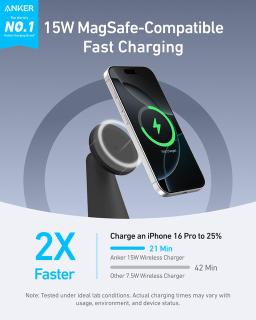 Anker MagGo Wireless Charger (2-in-1, Dock Stand) with USB-C Cable BOA - for just $59.99! 