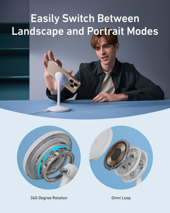 Anker MagGo Wireless Charger (Stand) with Adapter and Cable BOA - for just $45.99! 