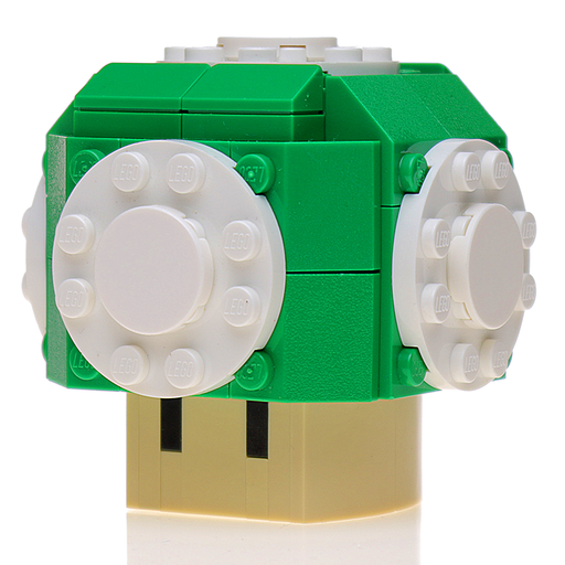 Green Power Mushroom made from LEGO parts - B3 Customs - Premium Custom LEGO Kit - Just $24.99! Shop now at Retro Gaming of Denver