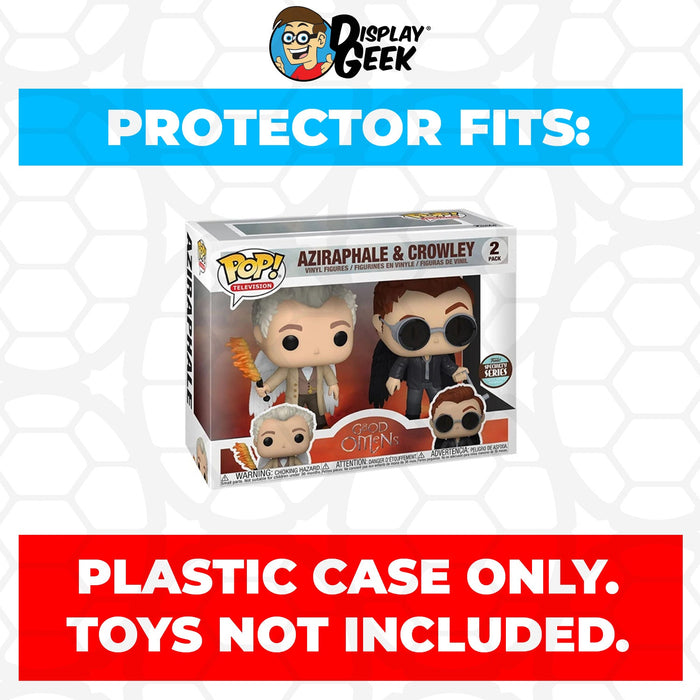 Pop Protector for 2 Pack Aziraphale & Crowley Funko Pop - Just $13.99! Shop now at Retro Gaming of Denver