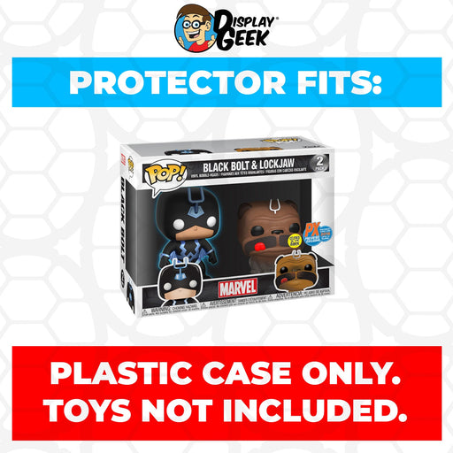 Pop Protector for 2 Pack Black Bolt & Lockjaw Glow SDCC Funko Pop - Just $13.99! Shop now at Retro Gaming of Denver