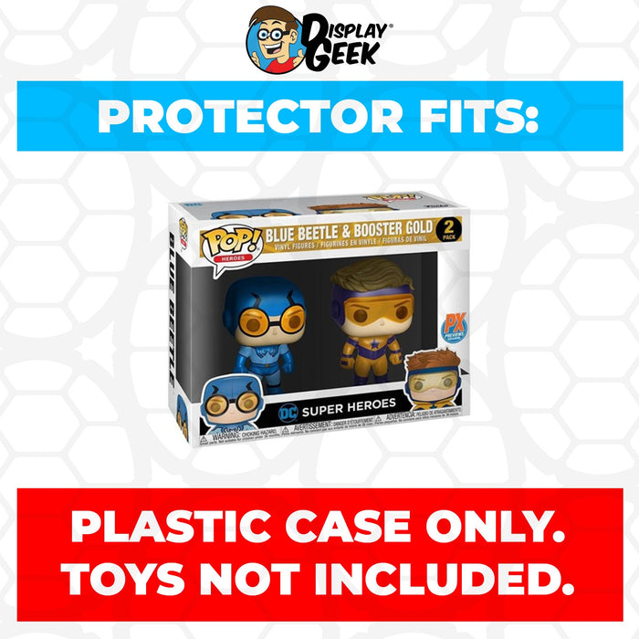 Pop Protector for 2 Pack Blue Beetle & Booster Gold Metallic Funko Pop - Just $13.99! Shop now at Retro Gaming of Denver