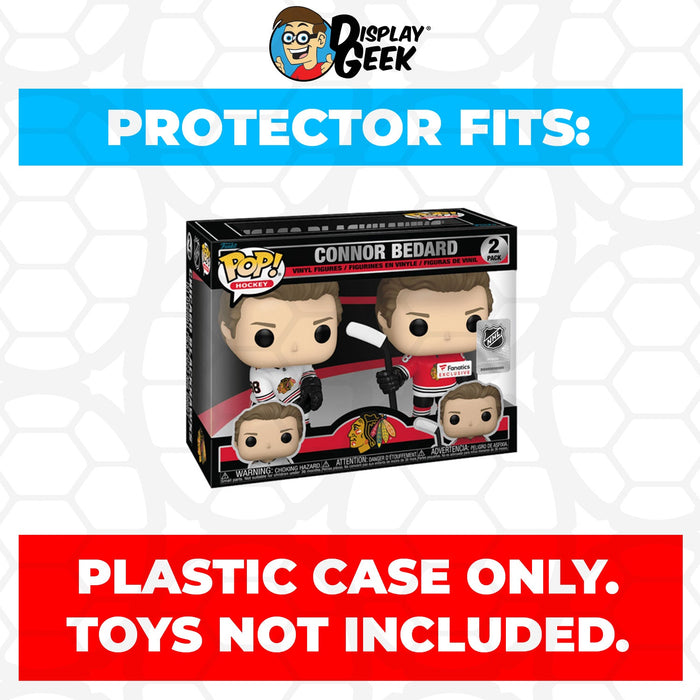 Pop Protector for 2 Pack Blackhawks Connor Bedard Funko Pop - Just $13.99! Shop now at Retro Gaming of Denver