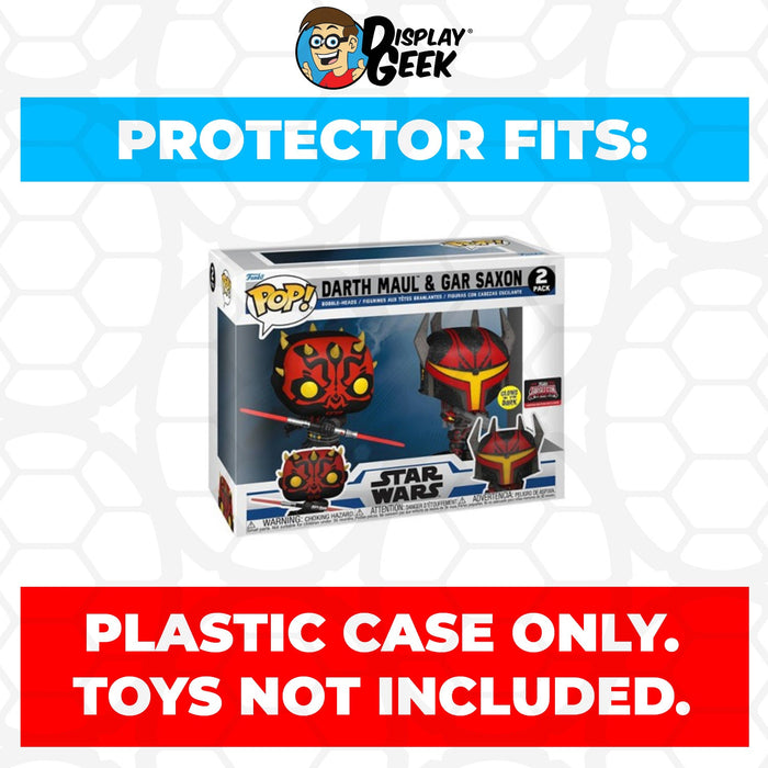 Pop Protector for 2 Pack Darth Maul & Gar Saxon Glow Funko Pop - Just $13.99! Shop now at Retro Gaming of Denver