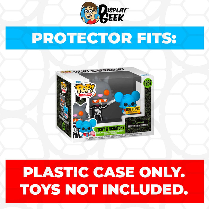 Pop Protector for 2 Pack Funko Pop Itchy & Scratchy #1267 - for just $11.99! 