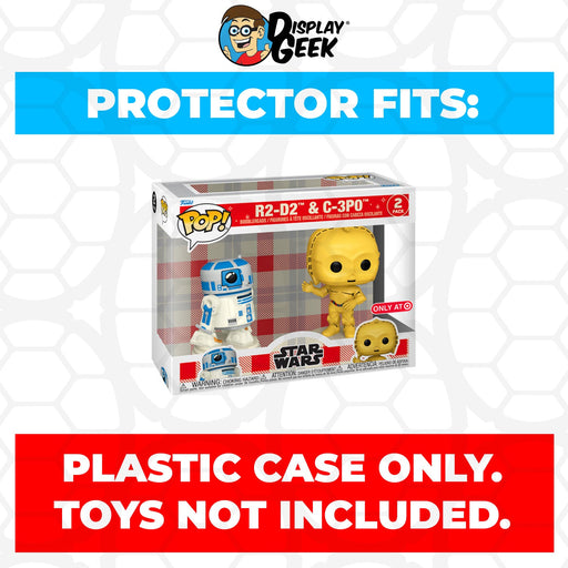 Pop Protector for 2 Pack R2-D2 & C-3PO Retro Reimagined Funko Pop - Just $13.99! Shop now at Retro Gaming of Denver