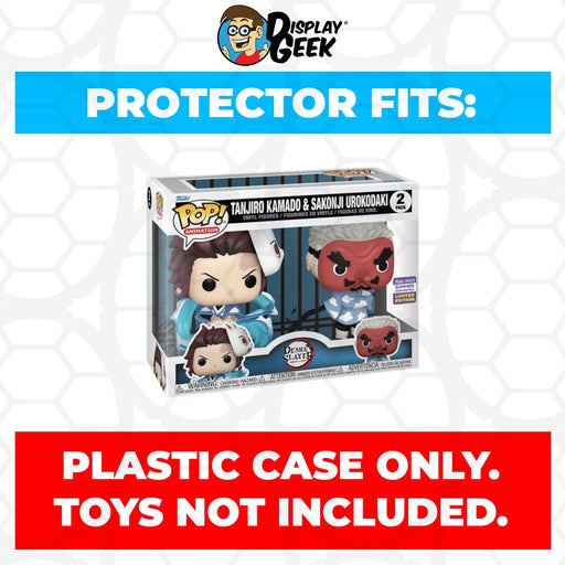 Pop Protector for 2 Pack Tanjiro Kamado & Sakonji Urokodaki SDCC Funko Pop - for just $13.99! 