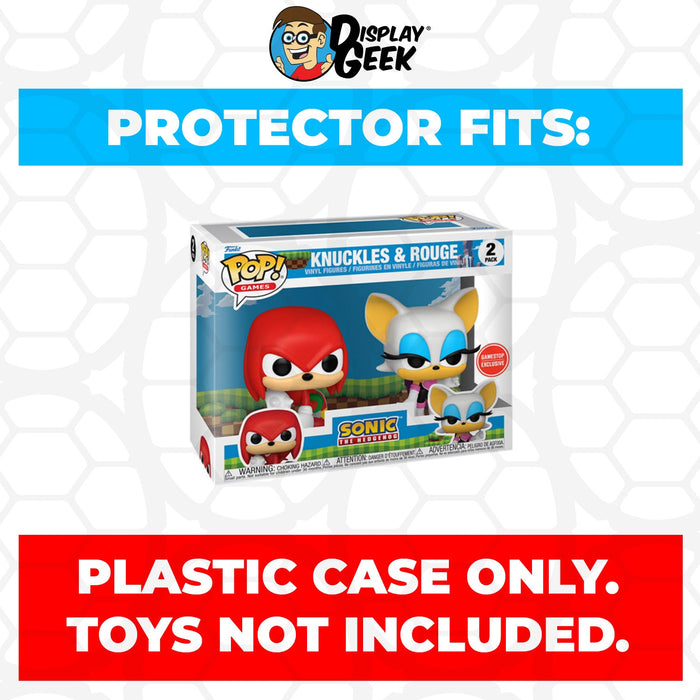 Pop Protector for 2 Pack Knuckles & Rouge Funko Pop - for just $13.99! 