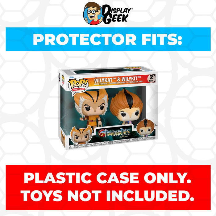 Pop Protector for 2 Pack Thundercats Wilykat & Wilykit Funko Pop - for just $13.99! 