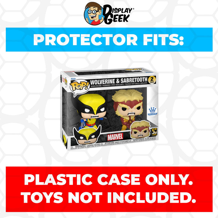 Pop Protector for 2 Pack Wolverine & Sabretooth Funko Pop - Just $13.99! Shop now at Retro Gaming of Denver