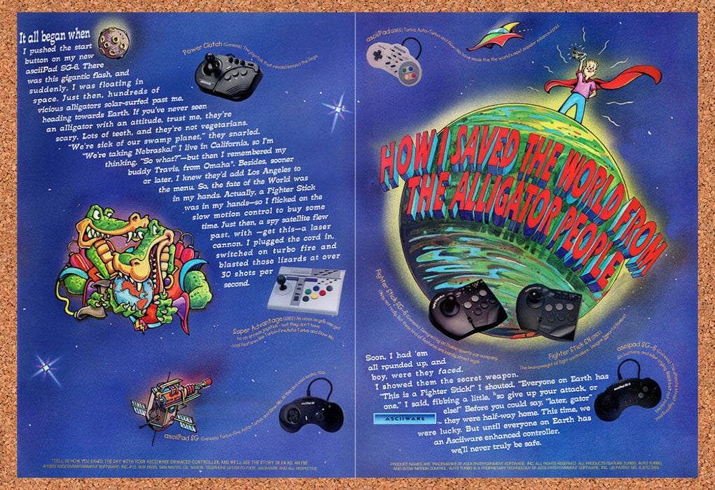 1993 ASCIIWARE SNES Sega Accessories Original Ad v1 - for just $21.49! 