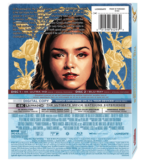 The Hunger Games: Ballad of Songbirds and Snakes - Steelbook [4K Ultra HD + Blu-Ray + Digital] - for just $32.99! 