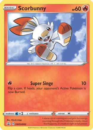 Scorbunny SWSH002/307 - SWSH Sword & Shield Promo Cards Holofoil - for just $0.50! 