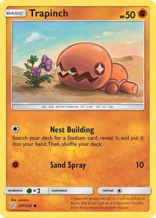Trapinch 107/236 - SM  Cosmic Eclipse Reverse Holofoil - for just $0.23! 