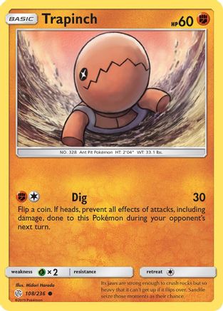 Trapinch 108/236 - SM  Cosmic Eclipse - for just $0.05! 