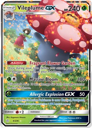 Vileplume GX 004/236 - SM  Cosmic Eclipse Holofoil - for just $4.67! 