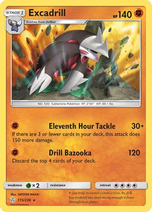 Excadrill 115/236 - SM  Cosmic Eclipse Holofoil - for just $0.26! 