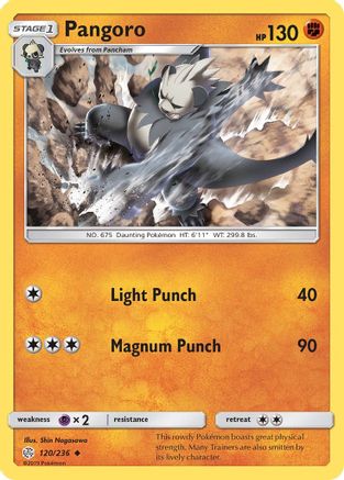 Pangoro 120/236 - SM  Cosmic Eclipse Reverse Holofoil - for just $0.20! 