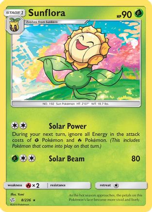 Sunflora 008/236 - SM  Cosmic Eclipse - for just $0.18! 