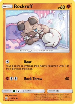 Rockruff 123/236 - SM  Cosmic Eclipse - for just $0.17! 
