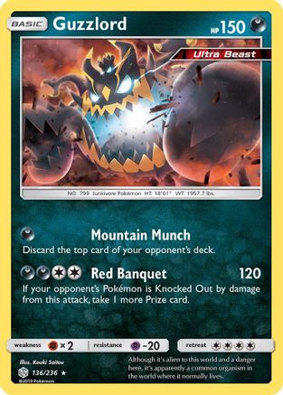 Guzzlord 136/236 - SM  Cosmic Eclipse Holofoil - for just $3.88! 