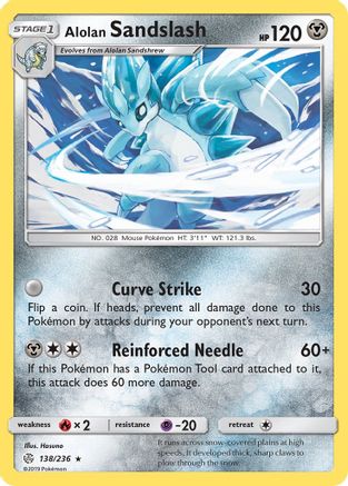 Alolan Sandslash 138/236 - SM  Cosmic Eclipse - for just $0.23! 