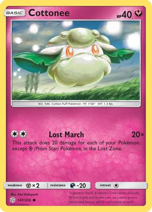 Cottonee 147/236 - SM  Cosmic Eclipse - for just $0.05! 