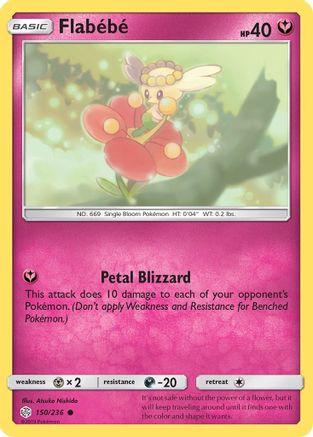 Flabebe 150/236 - SM  Cosmic Eclipse Reverse Holofoil - for just $0.23! 