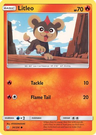 Litleo 036/236 - SM  Cosmic Eclipse Reverse Holofoil - for just $0.20! 