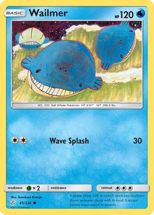 Wailmer 045/236 - SM  Cosmic Eclipse Reverse Holofoil - for just $0.49! 