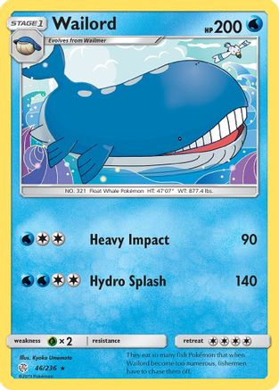 Wailord 046/236 - SM  Cosmic Eclipse - for just $0.18! 