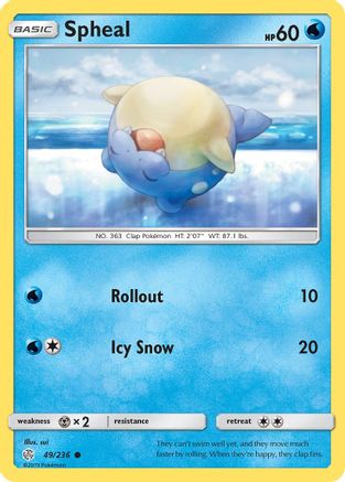 Spheal 049/236 - SM  Cosmic Eclipse - for just $0.12! 