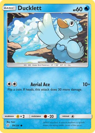 Ducklett 059/236 - SM  Cosmic Eclipse Reverse Holofoil - for just $0.10! 