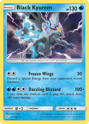 Black Kyurem 061/236 - SM  Cosmic Eclipse Holofoil - for just $0.25! 
