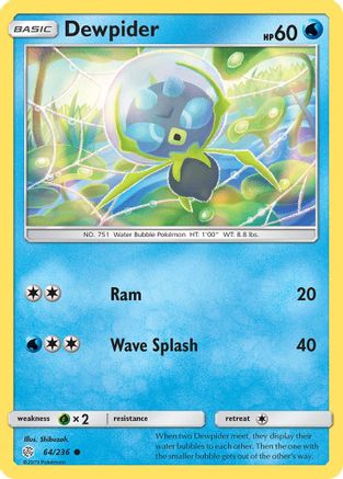 Dewpider 064/236 - SM  Cosmic Eclipse Reverse Holofoil - for just $0.13! 