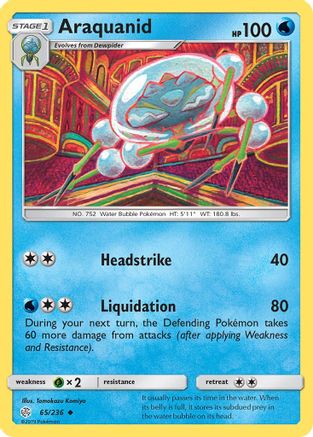 Araquanid 065/236 - SM  Cosmic Eclipse Reverse Holofoil - for just $0.33! 
