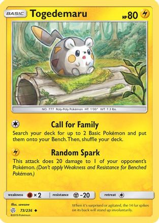 Togedemaru 073/236 - SM  Cosmic Eclipse - for just $0.13! 