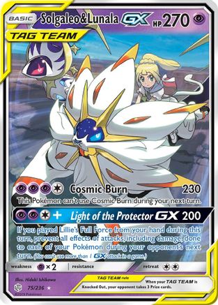 Solgaleo & Lunala GX 075/236 - SM  Cosmic Eclipse Holofoil - for just $14.22! 